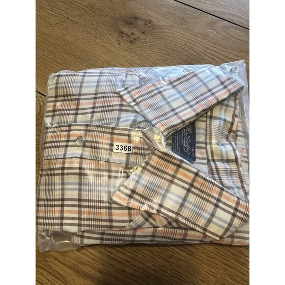 Lariat Western Pearl Snap Plaid Long Sleeve‎ Shirt Size 16 16 1/2 Country VTG - Picture 11 of 11